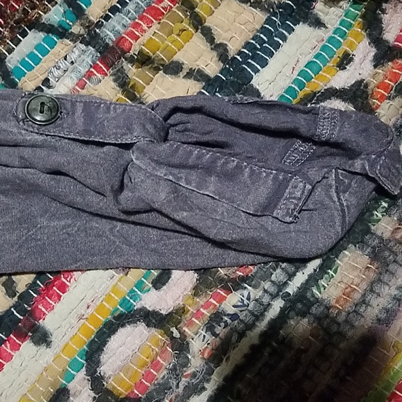 Distressed light weight button up - Picture 5 of 7